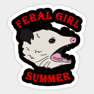 Feral-Girl-Summer Sticker